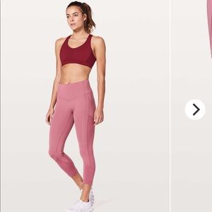 LULULEMON ALL THE RIGHT PLACES LEGGINGS MOSS ROSE